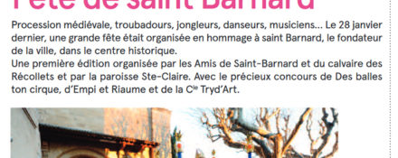 Romans Mag, 20 février 2018 : Fête de saint Barnard Romans Mag, 20 février 2018 : Fête de saint Barnard