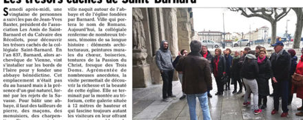 Le Dauphiné Libéré, 19 mars 2018 : Les trésors cachés de Saint-Barnard Le Dauphiné Libéré, 19 mars 2018 : Les trésors cachés de Saint-Barnard