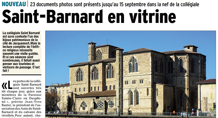 Le Dauphiné Libéré, 11 juin 2017 : Saint-Barnard en vitrine