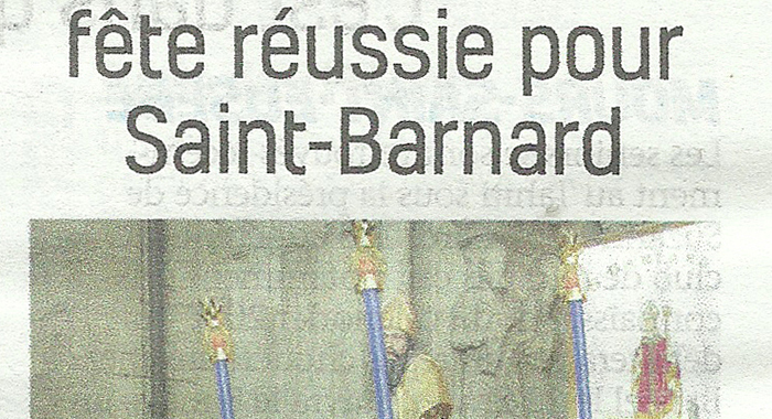 Drôme Hebdo, 10 février 2018 : Une première fête réussie pour saint Banard